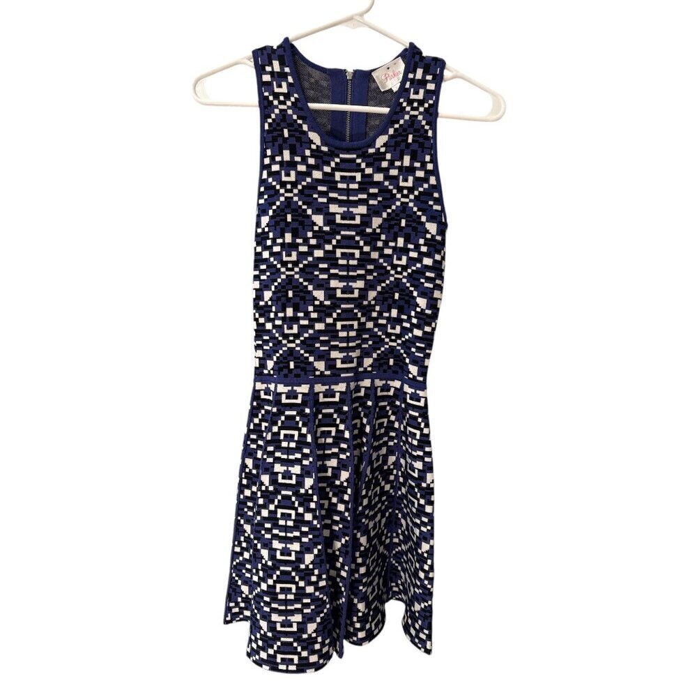 Parker Kaitlyn Pleated Dress in Calypso Combo, Size Small Pre-Owned EUC